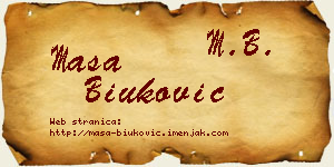 Maša Biuković vizit kartica